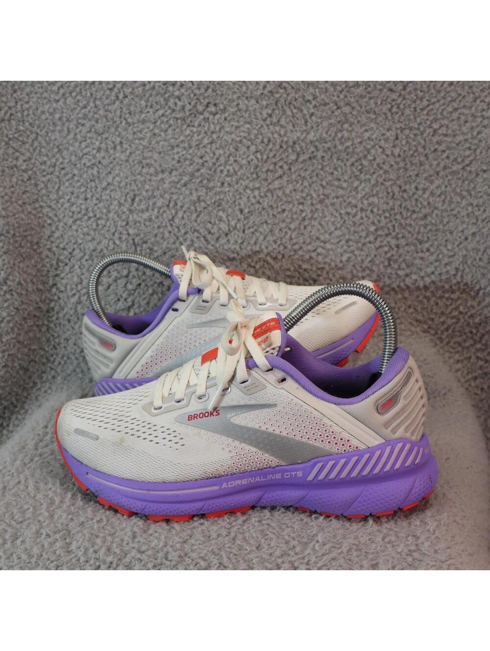 Brooks Adrenaline GTS 22 Women 6.5 Purple Grey Run Gym Train